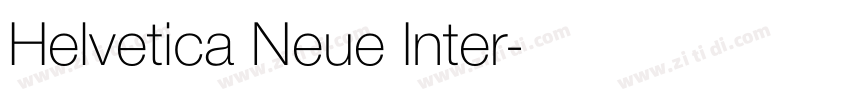 Helvetica Neue Inter字体转换